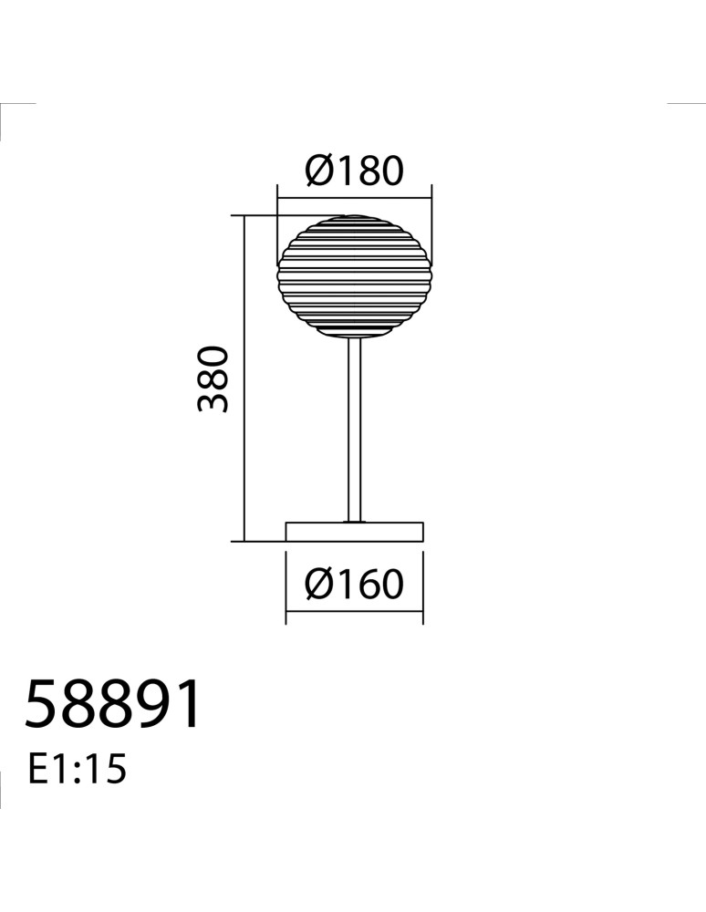 MDC Lampa stołowa CIAO czarny 1XE27 Ø18 588919101