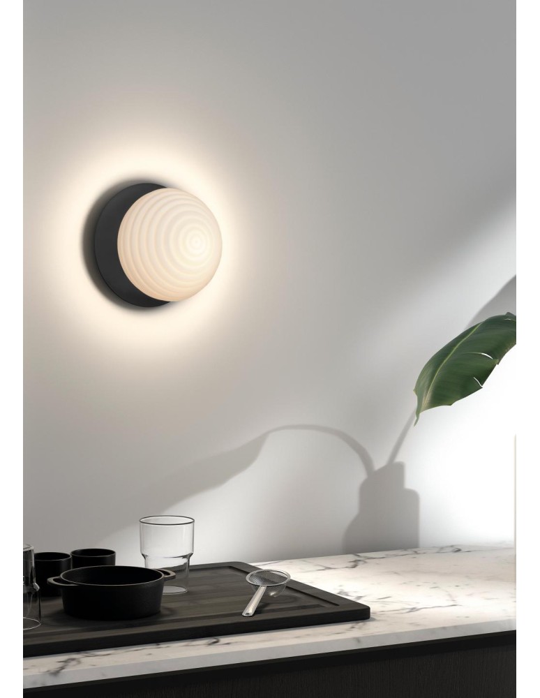 MDC Lampa ścienna CIAO czarny 1xE27 Ø18 588929101