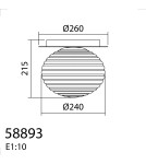 MDC Lampa sufitowa CIAO czarny 1XE27 Ø24 588939101