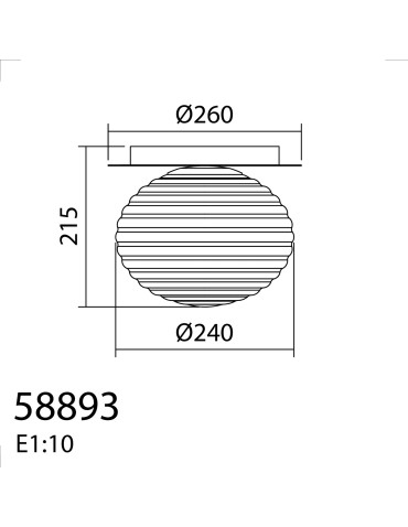 MDC Lampa sufitowa CIAO czarny 1XE27 Ø24 588939101 - product 2
