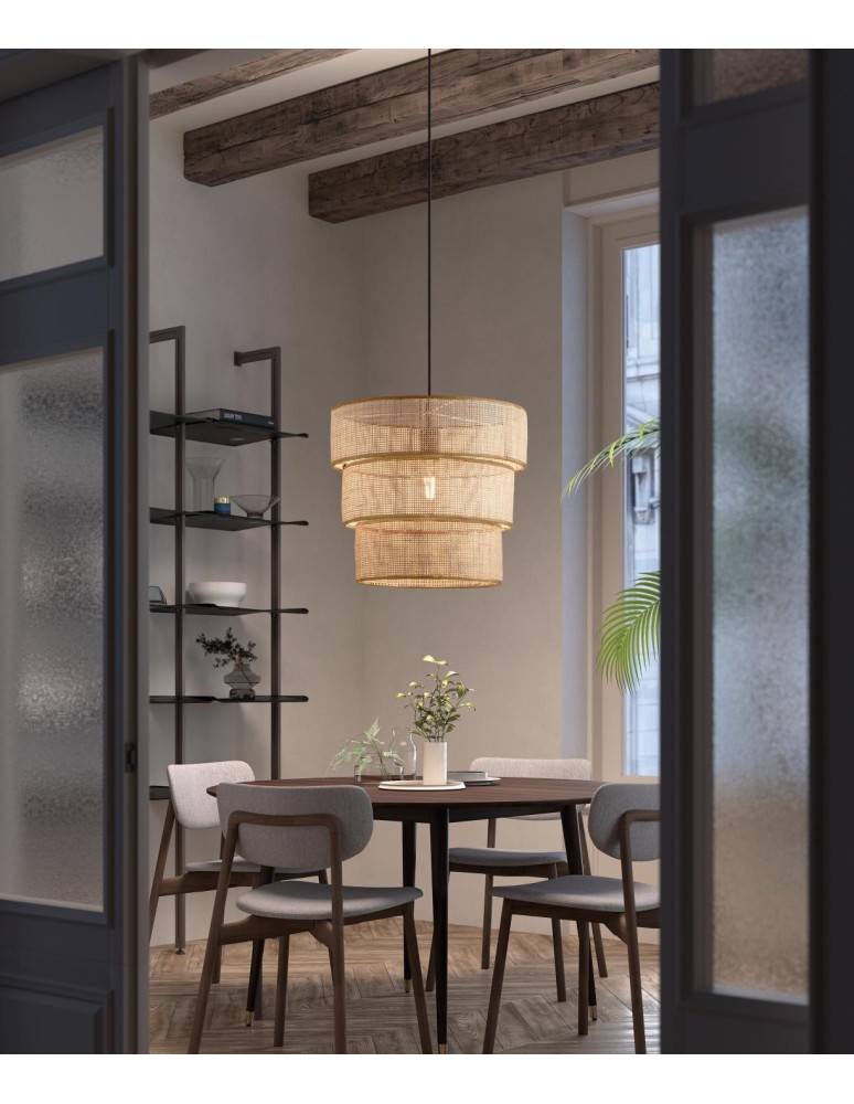 MDC Lampa wisząca ATILA naturalny Ø35 1xE27 589195501