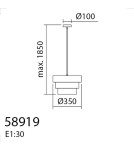 MDC Lampa wisząca ATILA naturalny Ø35 1xE27 589195501