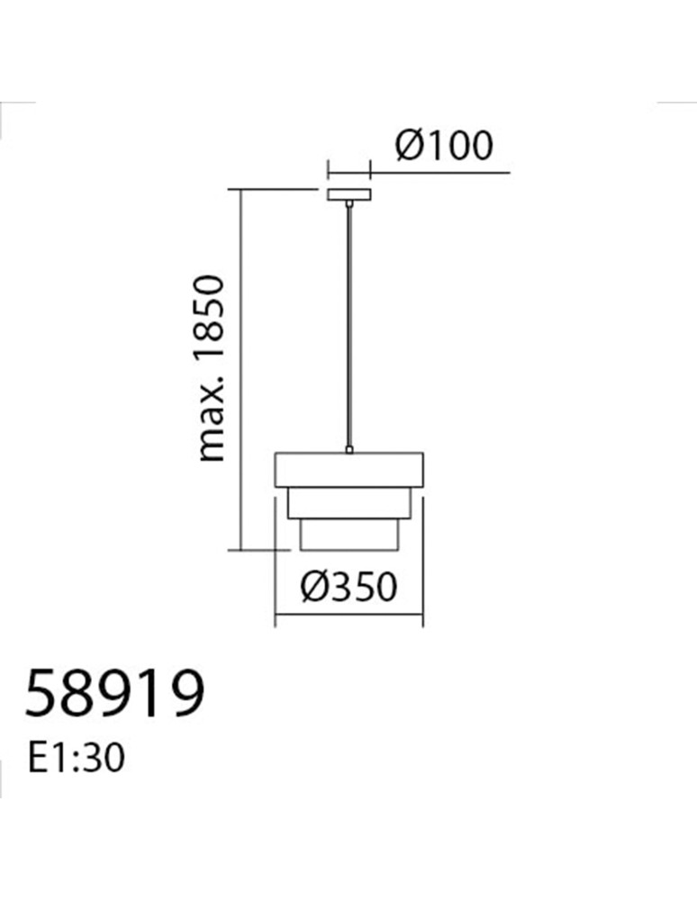 MDC Lampa wisząca ATILA naturalny Ø35 1xE27 589195501