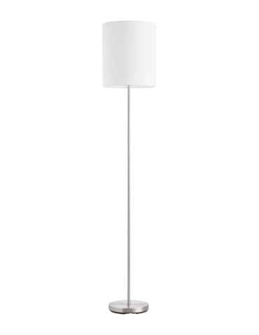 MDC Lampa podłogowa SET chrom matowy 1xE27 abażur biały 589203504