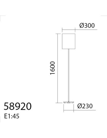 MDC Lampa podłogowa SET chrom matowy 1xE27 abażur biały 589203504 - product 2