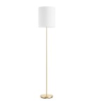 MDC Lampa podłogowa SET mosiądz mat  1xE27 abażur biały 589206104