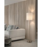 MDC Lampa podłogowa SET mosiądz mat  1xE27 abażur biały 589206104
