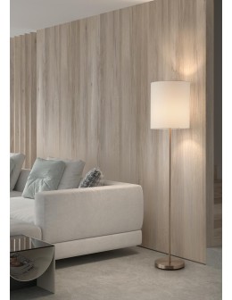 MDC Lampa podłogowa SET mosiądz mat  1xE27 abażur biały 589206104 - product 2