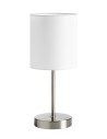 View MDC Lampa stołowa SET chrom matowy 1xE27 abażur biały 589213504