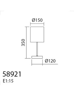 MDC Lampa stołowa SET biały  1xE27 abażur biały 589218104 - produkt 2