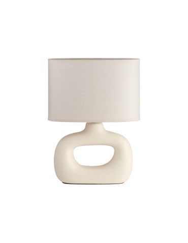 MDC Lampa stołowa PUBOL kremowy E27 abażur kremowy, ceramiczna podstawa 588898204