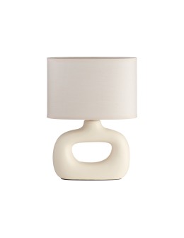MDC Lampa stołowa PUBOL kremowy E27 abażur kremowy, ceramiczna podstawa 588898204
