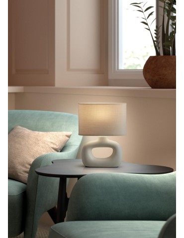 MDC Lampa stołowa PUBOL kremowy E27 abażur kremowy, ceramiczna podstawa 588898204 - product 2