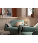 MDC Lampa stołowa PUBOL kremowy E27 abażur kremowy, ceramiczna podstawa 588898204
