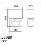 MDC Lampa stołowa PUBOL kremowy E27 abażur kremowy, ceramiczna podstawa 588898204