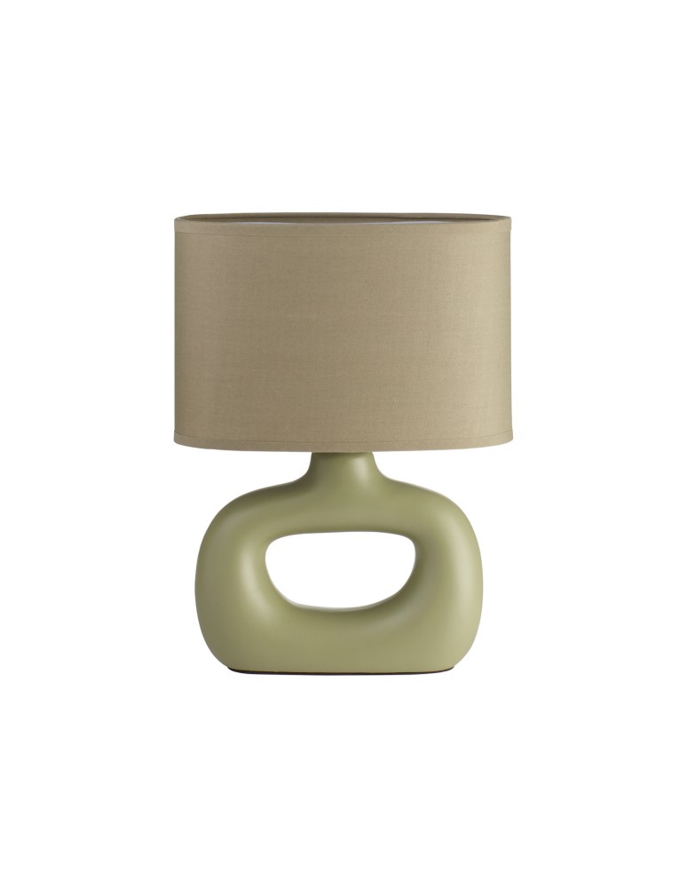 MDC Lampa stołowa PUBOL zielony E27 abażur zielony, ceramiczna podstawa 588891904