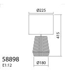 MDC Lampa stołowa CORDA naturalny E27 abażur kremowy, sznur naturalny 588985504