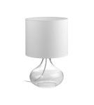 MDC Lampa stołowa ORIANA transparentny E27 abażur biały 588796804