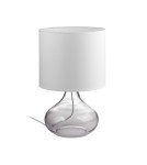 MDC Lampa stołowa ORIANA dymiony E27 abażur biały 588793204