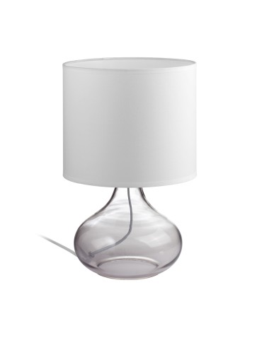 MDC Lampa stołowa ORIANA dymiony E27 abażur biały 588793204