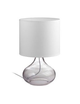 MDC Lampa stołowa ORIANA dymiony E27 abażur biały 588793204