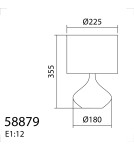 MDC Lampa stołowa ORIANA dymiony E27 abażur biały 588793204