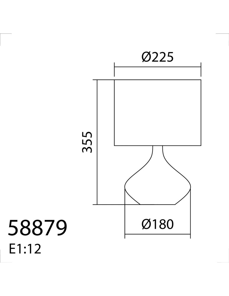 MDC Lampa stołowa ORIANA dymiony E27 abażur biały 588793204