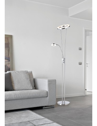 MDC Lampa podłogowa ANELLO chrom matowy LED 30W+5W 3000K ściemniacz 576083502 - product 2