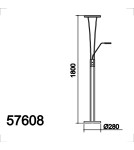 MDC Lampa podłogowa ANELLO mosiądz antyczny LED 30W+5W 3000K ściemniacz 576084302