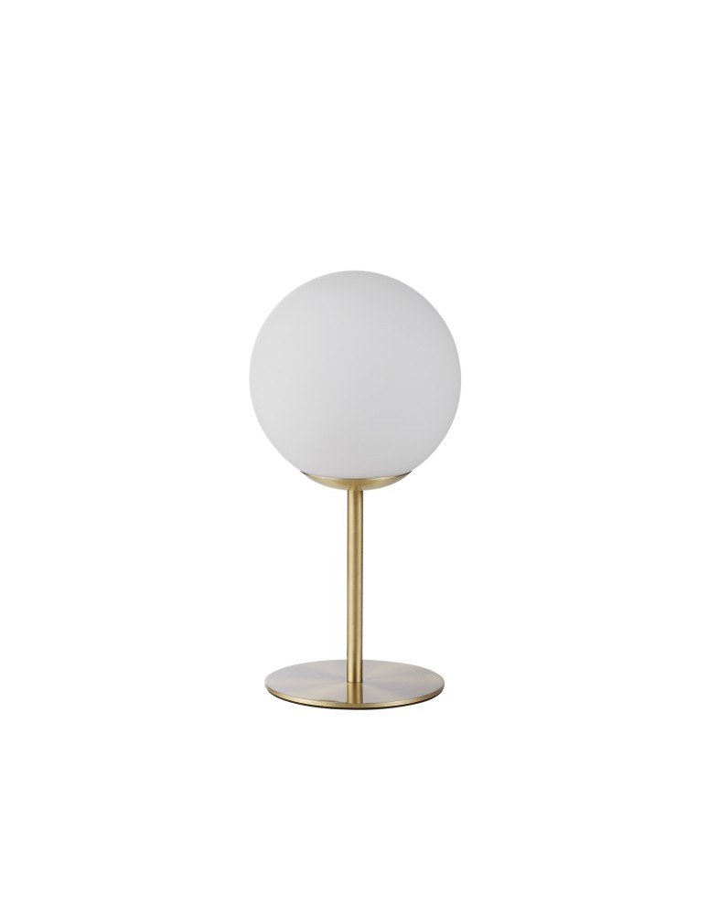 MDC Lampa stołowa RONDA mosiądz mat 1xE27 śr. klosza 15cm 577716101
