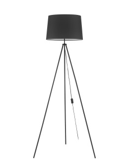 MDC Lampa podłogowa TRIPODE czarny mat 1xE27 abażur czarny 578679104