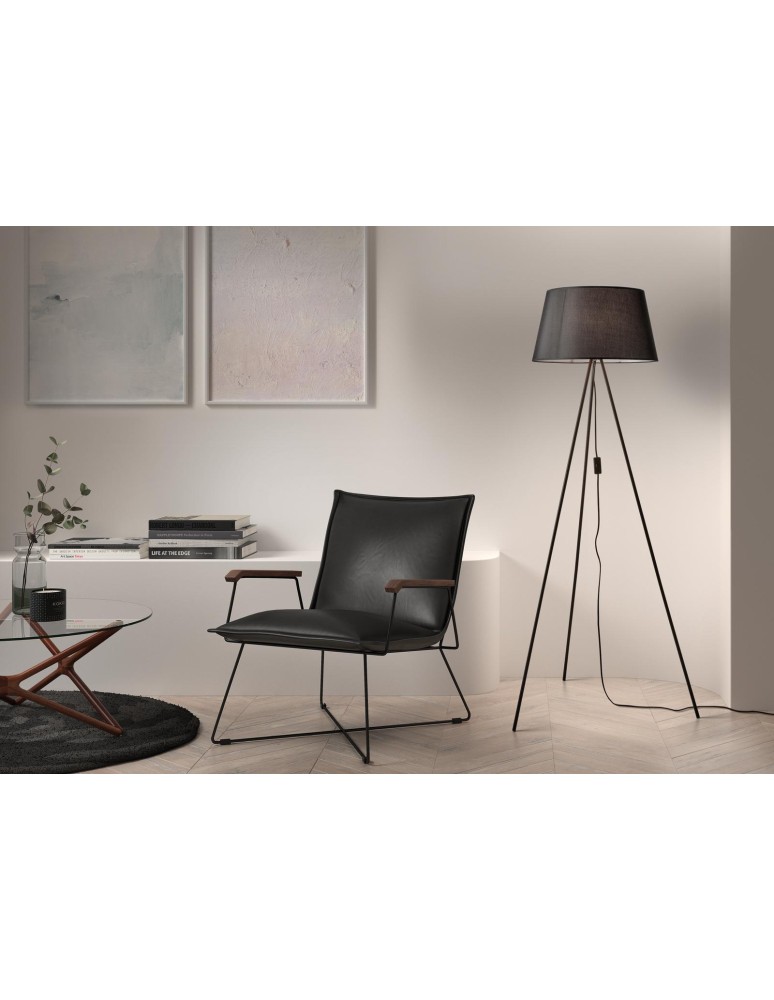 MDC Lampa podłogowa TRIPODE czarny mat 1xE27 abażur czarny 578679104