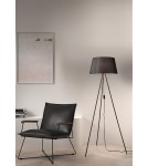 MDC Lampa podłogowa TRIPODE czarny mat 1xE27 abażur czarny 578679104