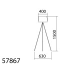 MDC Lampa podłogowa TRIPODE czarny mat 1xE27 abażur czarny 578679104