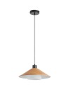 View MDC Lampa wisząca MONTANA efekt drewna jasnego Ø34 1xE27 klosz szklany 578145501