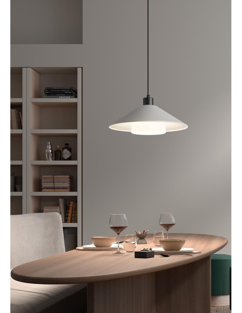 MDC Lampa wisząca MONTANA kremowy Ø34 1xE27 klosz szklany 578148201