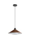 View MDC Lampa wisząca MONTANA efekt drewna orzech Ø34 1xE27 klosz szklany 578145601