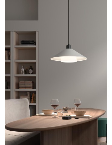 MDC Lampa wisząca MONTANA efekt drewna orzech Ø34 1xE27 klosz szklany 578145601 - product 2