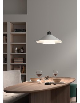 MDC Lampa wisząca MONTANA efekt drewna orzech Ø34 1xE27 klosz szklany 578145601 - produkt 2