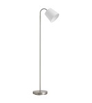 MDC Lampa podłogowa LOLY chrom matowy 1xE27 abażur biały 588383504