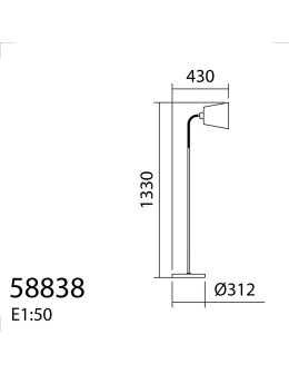 MDC Lampa podłogowa LOLY chrom matowy 1xE27 abażur biały 588383504 - product 2
