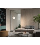 MDC Lampa podłogowa LOLY czarny 1xE27 abażur biały 588389104