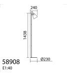MDC Lampa podłogowa KAI biały E27 589088101