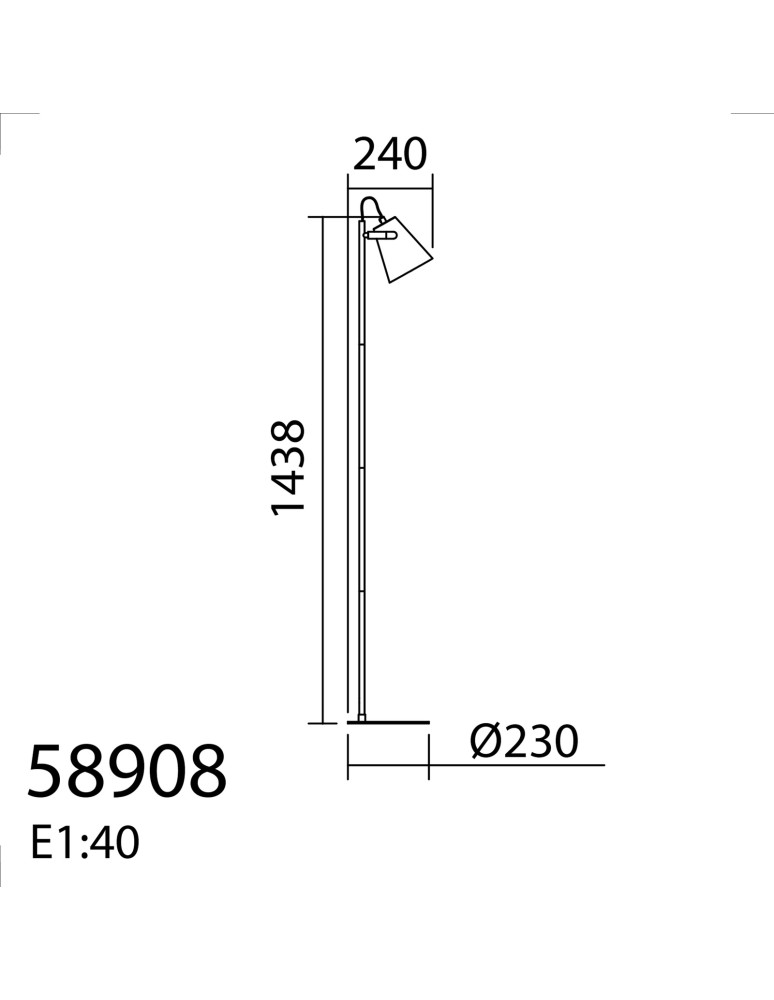 MDC Lampa podłogowa KAI biały E27 589088101