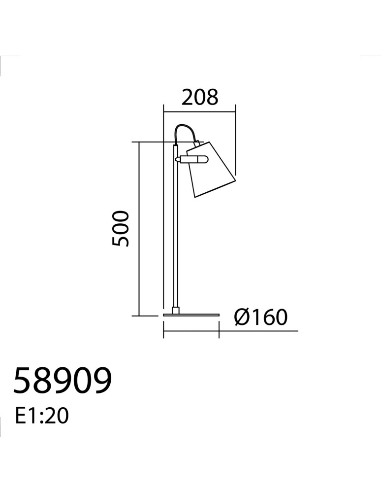 MDC Lampa stołowa KAI czarny E27 589099101