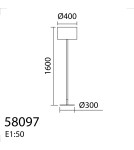MDC Lampa podłogowa NOELIA biały mat, drewno naturalne 1xE27 abażur biały 580978104