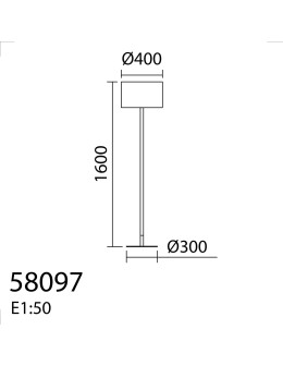 MDC Lampa podłogowa NOELIA czarny mat, drewno naturalne 1xE27 abażur biały 580979104 - product 2