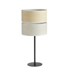 MDC Lampa stołowa BIKIA czarny E27 klosz z lnu i rafii 589019104
