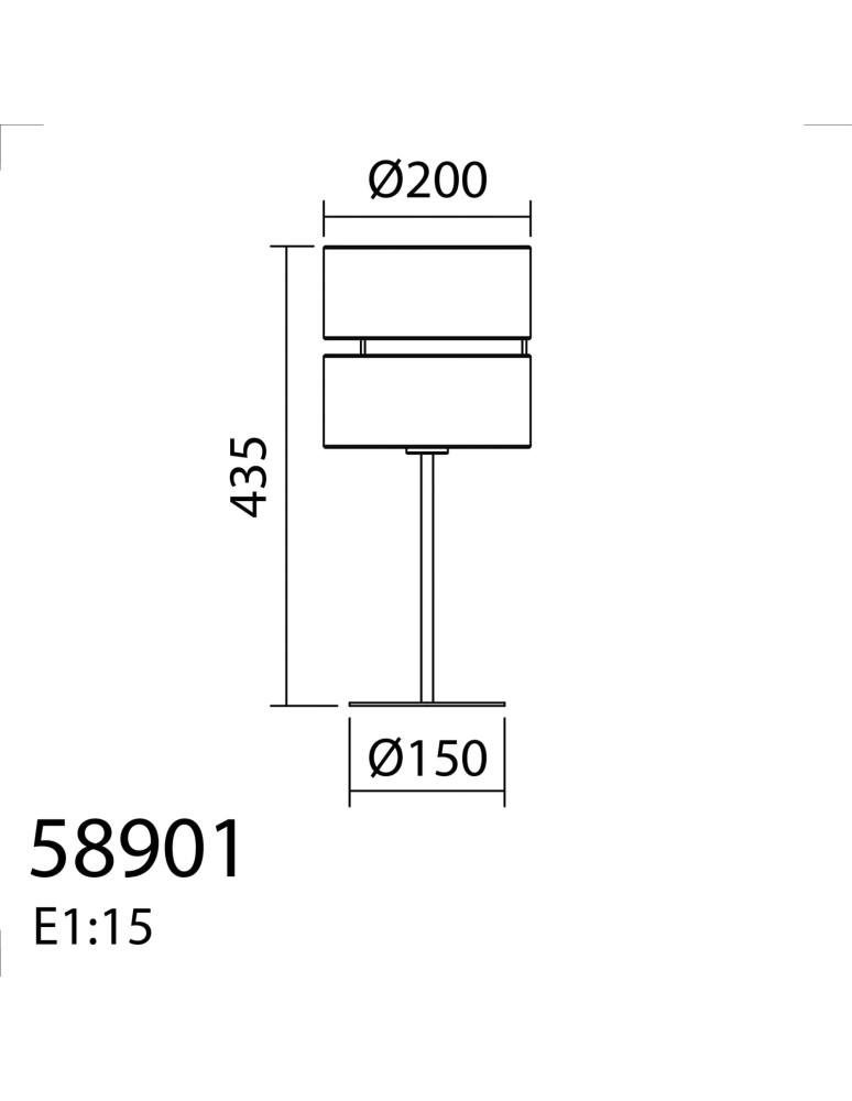 MDC Lampa stołowa BIKIA czarny E27 klosz z lnu i rafii 589019104