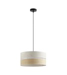 MDC Lampa wisząca BIKIA czarny E27 klosz z lnu i rafii 589029104